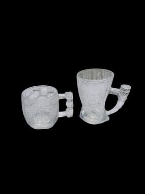 2 McDonalds Flintstones Collectible Mammoth Rocky Road Mug France USA 1990’s